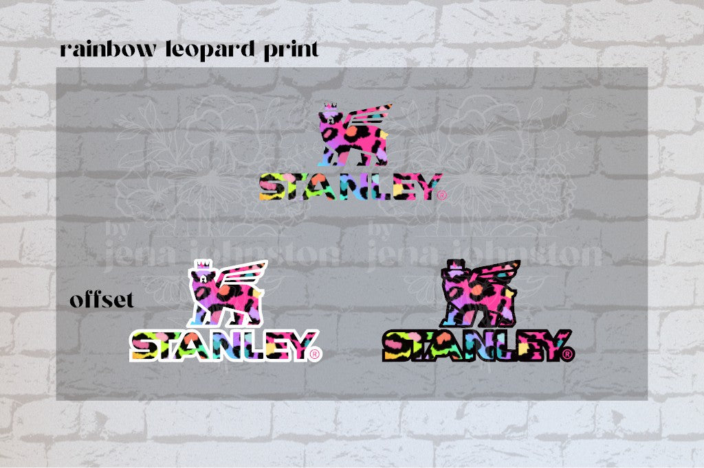 Tumbler Logos - Rainbow Leopard