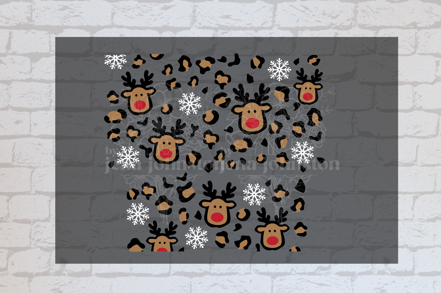 Reindeer Leopard Print Full Wrap