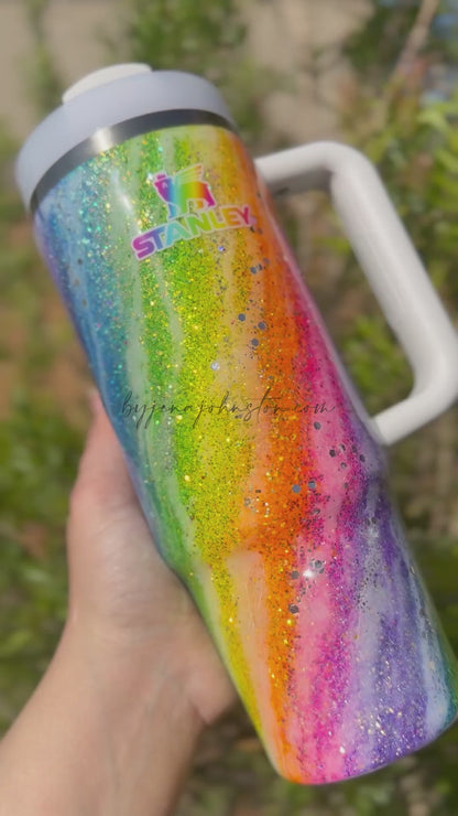 RTS 30oz Stanley Rainbow Swirl
