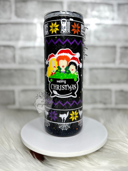 Sanderson Sisters Hocus Pocus "Ugly" Sweater Epoxy Tumbler