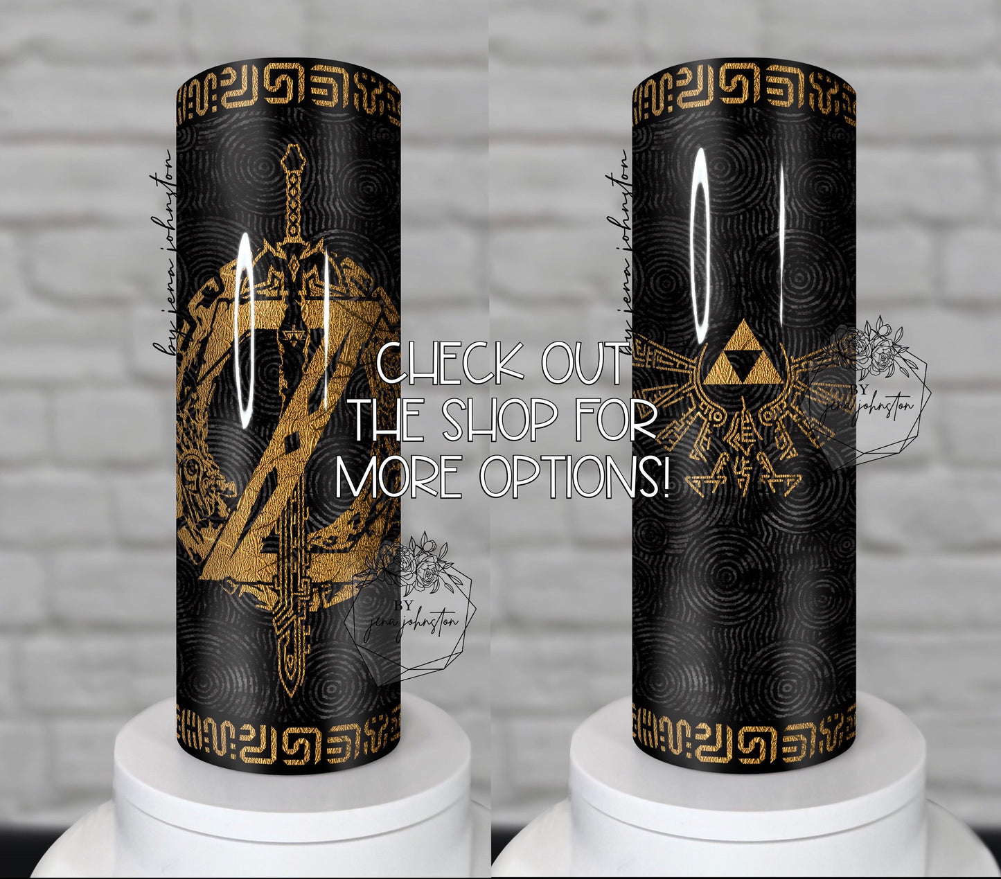 Simple Modern 50oz Zelda Tears of the Kingdom Glow in the dark & Gold Epoxy Tumbler