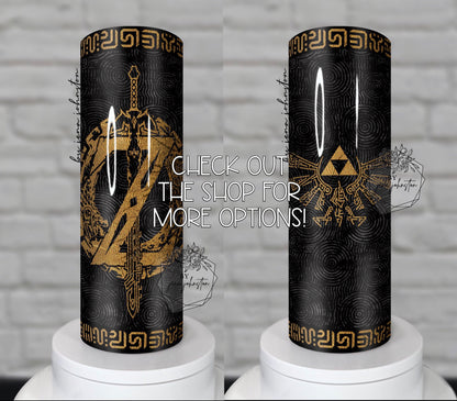 Simple Modern 50oz Zelda Tears of the Kingdom Glow in the dark & Gold Epoxy Tumbler