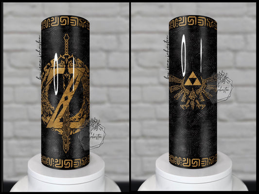 Zelda Tears of the Kingdom Gold Epoxy Tumbler