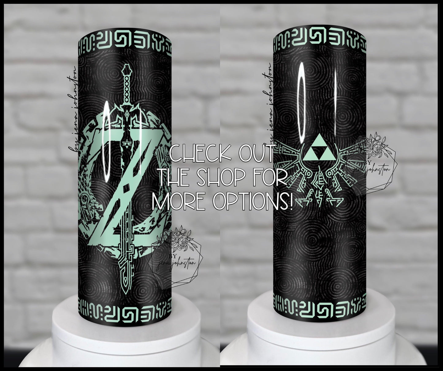 Zelda Tears of the Kingdom Gold & Glow in the dark Epoxy Tumbler