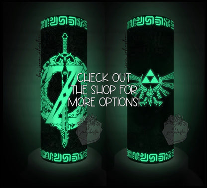 Simple Modern 50oz Zelda Tears of the Kingdom Glow in the dark & Gold Epoxy Tumbler