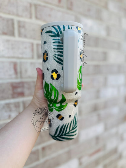 Nude Monstera Epoxy Tumbler