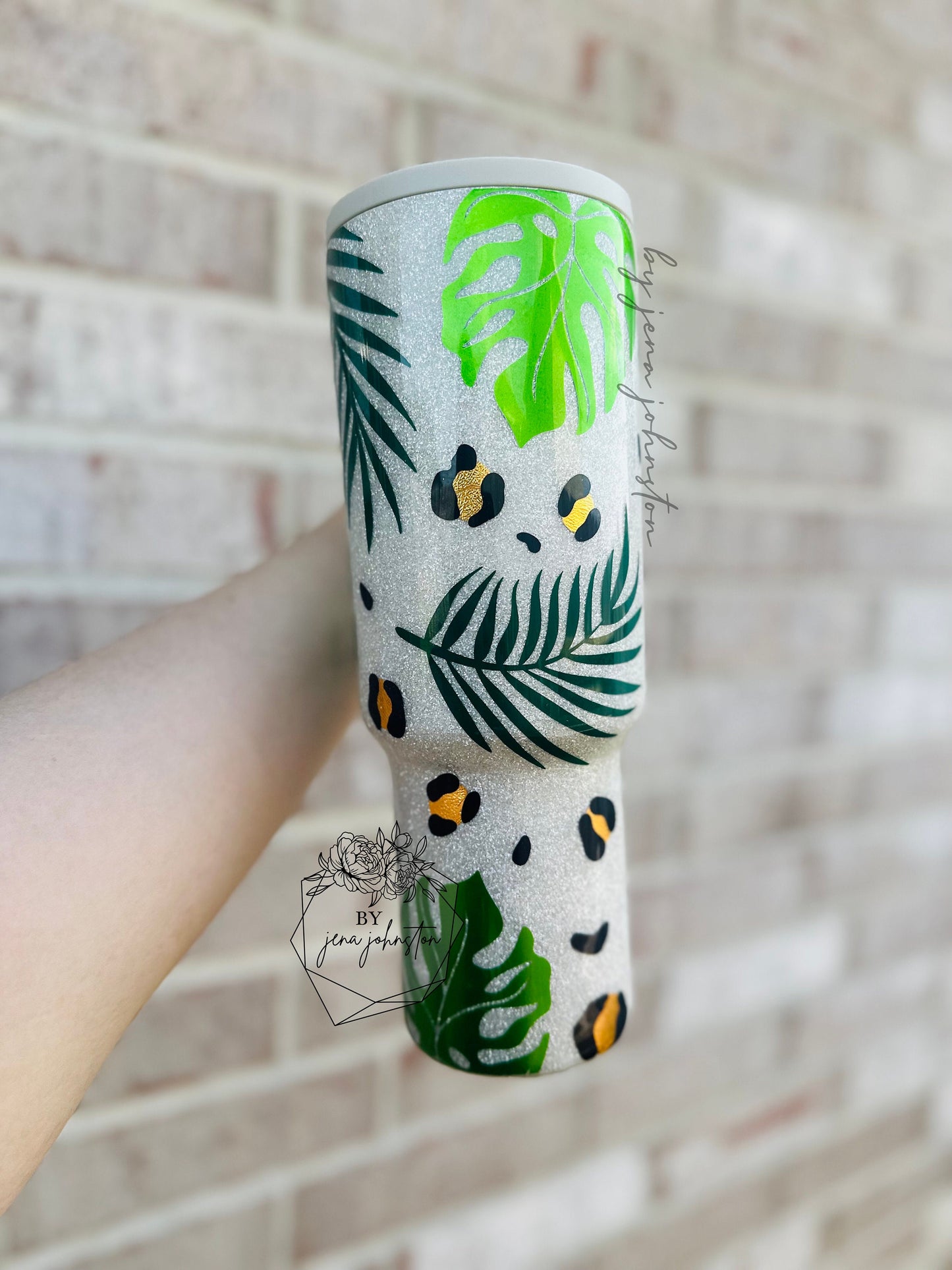 Nude Monstera Epoxy Tumbler