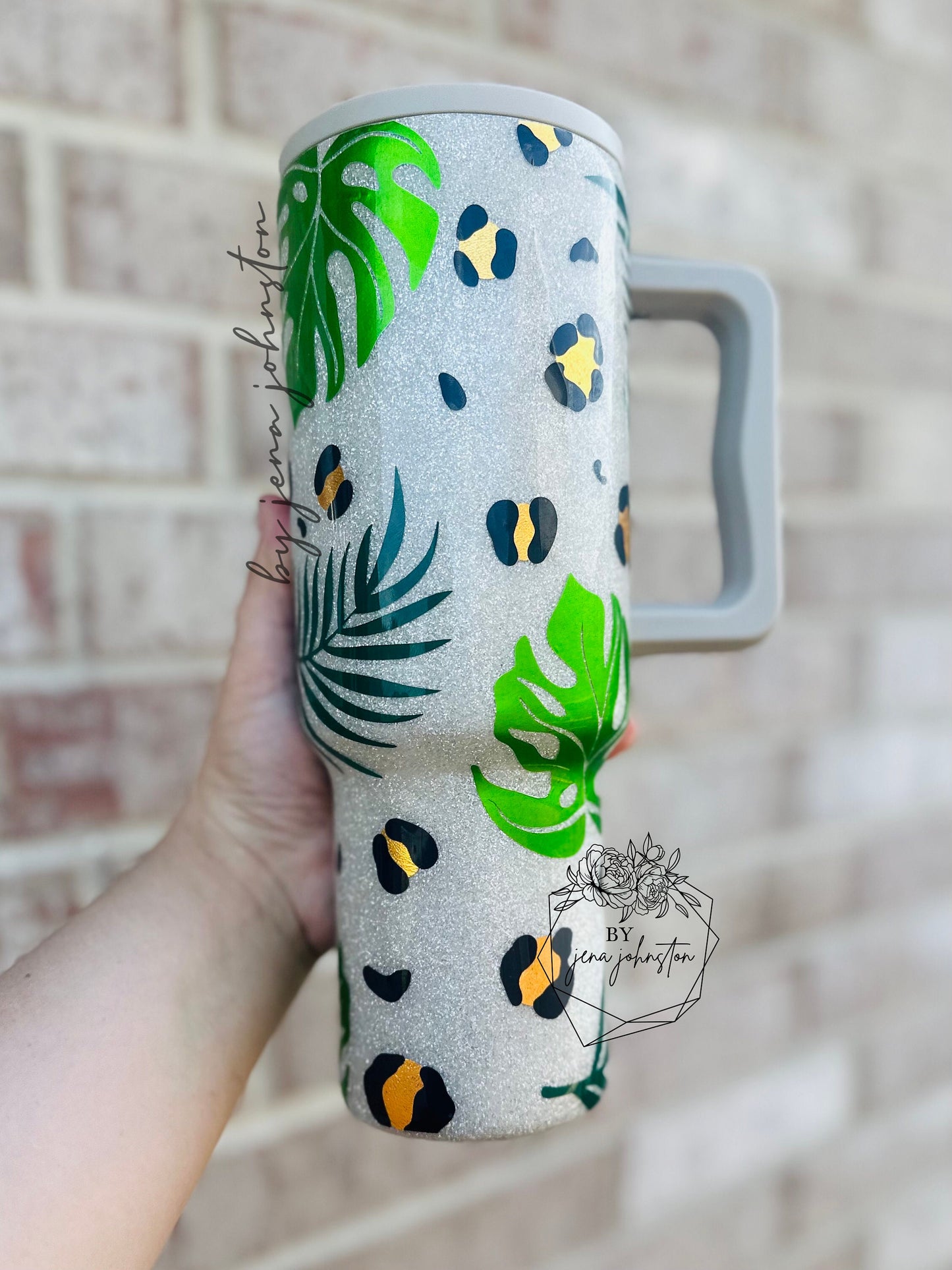 Nude Monstera Epoxy Tumbler