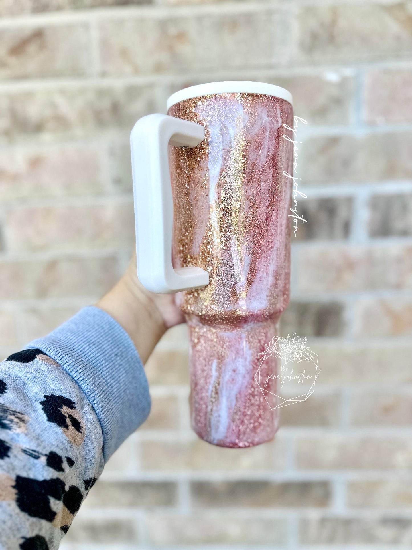 Rose Gold, Gold, & Copper Milky Way Epoxy Tumbler