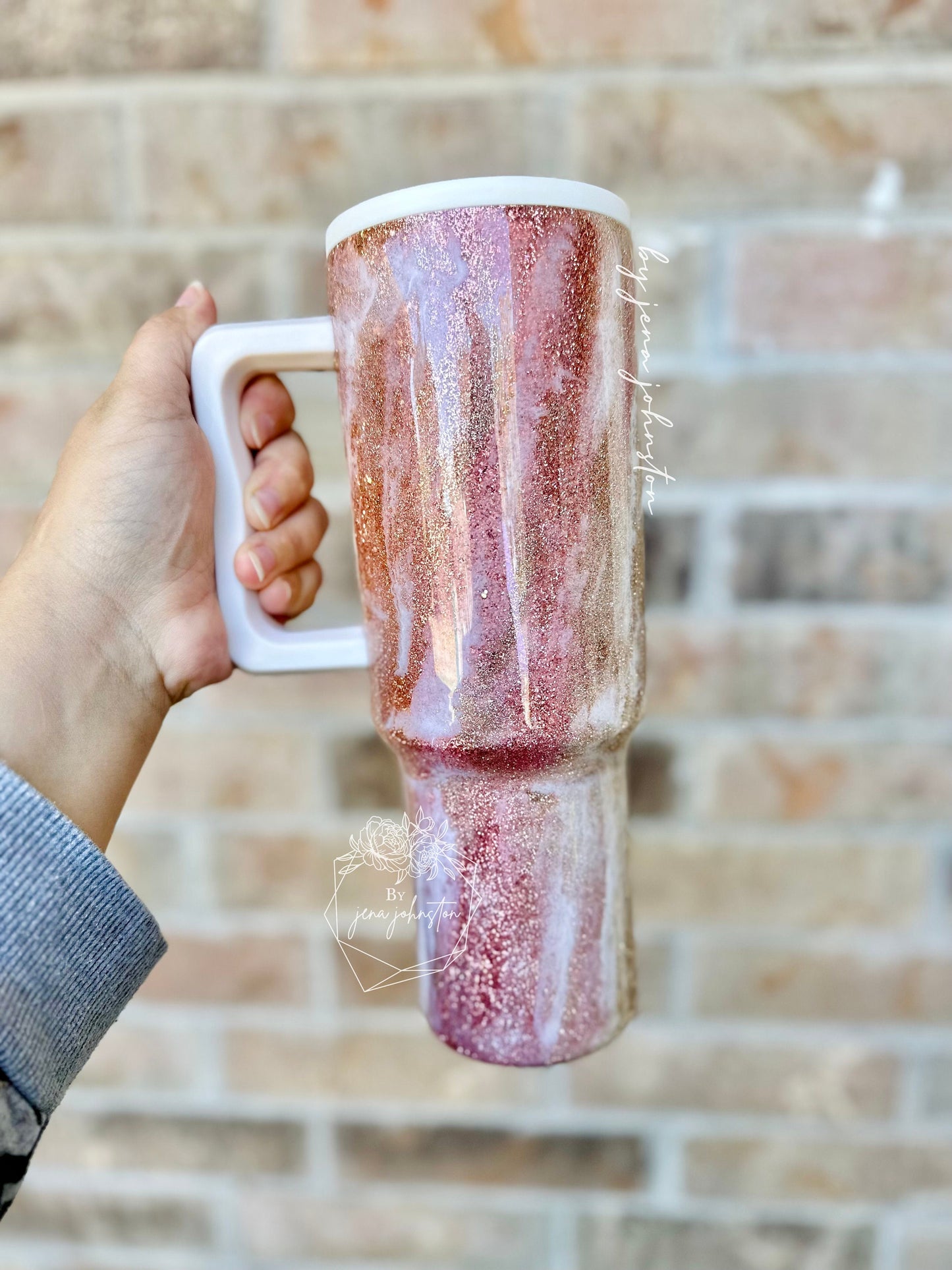 Rose Gold, Gold, & Copper Milky Way Epoxy Tumbler