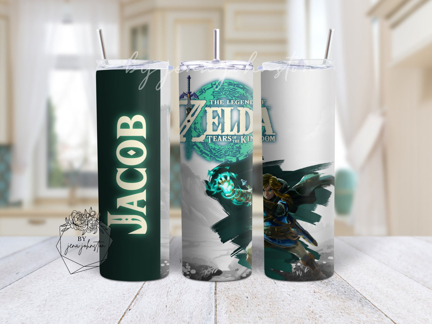 Zelda Tears of The Kingdom Tumbler. Link. Personalized gift with name. TOTK. BOTW. Gamer gift.