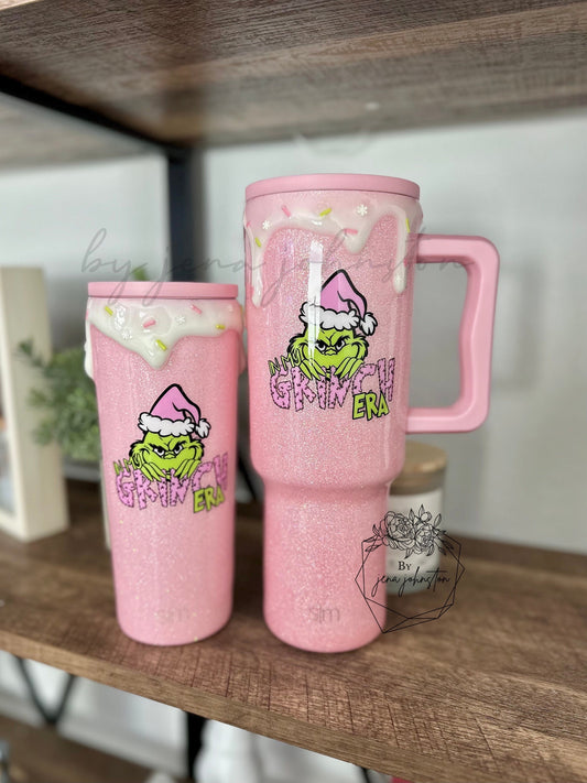 Grinch Pink Christmas Tumbler